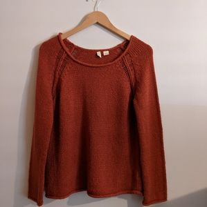 Anthropologie Moth | Burnt Orange Sweater SZ Small